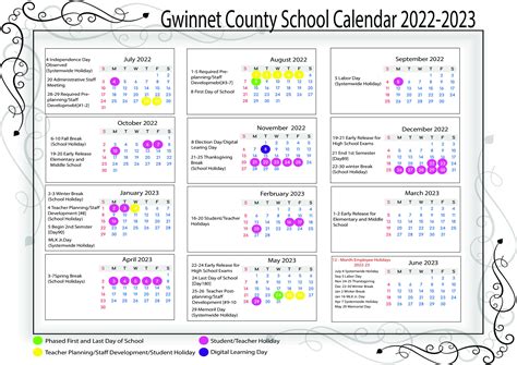 Gwinnett County Calendar 22 23